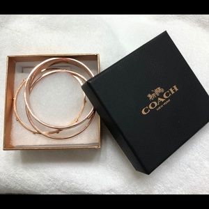 SOLD!!! COACH Signature 3-Piece Bangle Set
